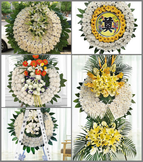 湖南永州零陵区菱角塘镇龙江寺村花圈速递